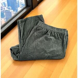 Lucy & Yak Corduroy Pants 3XL Green Organic Cotton Elastic Lounge Britain